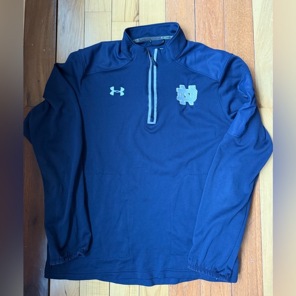 Under Armour Blue Long Sleeve Pullover Notre Dame - Picture 1 of 4